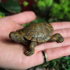 Mini Turtles Miniature Figurines Simulation Small Tortoise Ornament Realistic Sea Turtles Resin Cute Beach Sea Turtles For Bonsai Craft Fairy Garden Succulent Planter Decoration