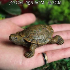 Mini Turtles Miniature Figurines Simulation Small Tortoise Ornament Realistic Sea Turtles Resin Cute Beach Sea Turtles For Bonsai Craft Fairy Garden Succulent Planter Decoration