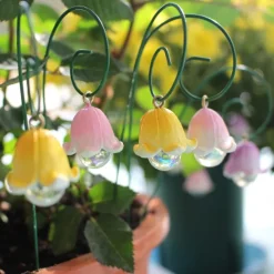 Miniature Fairy Garden Glow In The Dark Glow Flowers Set of 6, Fairy Garden Landscape Accessory Dollhouse Decor