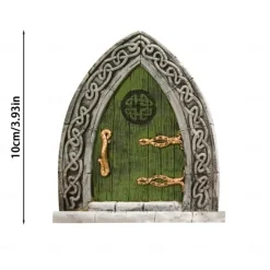 Miniature Fairy Gnome Door Figurines Elf Home For Yard Art Garden Tree Sculpture Decor Statues Decor Fairy Outdoor Garden