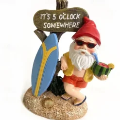 Miniature Resin Statue, Bikini Gnome Elf Statue, Garden Gnome Swimming Gnome Statue, Fairy Garden Landscape, Outdoor Garden Yard Lawn Bonsai Decoration