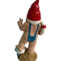 Miniature Resin Statue, Bikini Gnome Elf Statue, Garden Gnome Swimming Gnome Statue, Fairy Garden Landscape, Outdoor Garden Yard Lawn Bonsai Decoration