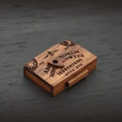 Miniature Spirit Board with Drawer Ouija Board,Wooden Ouija Boards Miniatures with Planchettes, Emotional Love Drawer, Mini Ouija Board for Home Decor Halloween Decorations