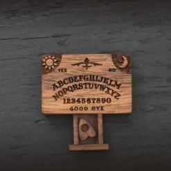 Miniature Spirit Board with Drawer Ouija Board,Wooden Ouija Boards Miniatures with Planchettes, Emotional Love Drawer, Mini Ouija Board for Home Decor Halloween Decorations