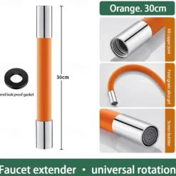 Mintiml Faucet Extender Universal Faucet Extension Pipe 1/2' Connnetor Extension Tube For Outer Joint Wavsh Basin Splash Head