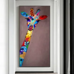 Mintura Handmade Abstract Zebra Animal Oil Paintings On Canvas Wall Art Decoration Modern Pictures For Home Decor Rolled Frameless Unstretched Painting