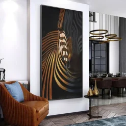Mintura Handmade Abstract Zebra Animal Oil Paintings On Canvas Wall Art Decoration Modern Pictures For Home Decor Rolled Frameless Unstretched Painting
