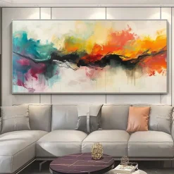 Mintura Handmade Abstract Oil Paintings On Canvas Wall Art Decoration Modern Picture For Home Decor Rolled Frameless Unstretched Painting