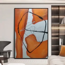 Mintura Handmade Abstract Oil Paintings On Canvas Modern Wall Art Room Decoration Picture For Home Decor Rolled Frameless Unstretched Painting