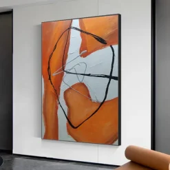 Mintura Handmade Abstract Oil Paintings On Canvas Modern Wall Art Room Decoration Picture For Home Decor Rolled Frameless Unstretched Painting