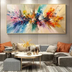 Mintura Handmade Abstract Oil Paintings On Canvas Wall Art Decoration Modern Picture For Home Decor Rolled Frameless Unstretched Painting