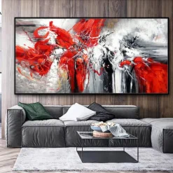Mintura Handmade Abstract Colorful Oil Paintings On Canvas Wall Art Decoration Modern Picture For Home Decor Rolled Frameless Unstretched Painting