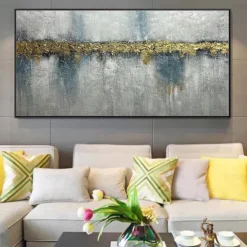 Mintura Handmade Abstract Oil Paintings On Canvas Wall Art Decoration Modern Picture For Home Decor Rolled Frameless Unstretched Painting