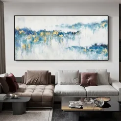 Mintura Handmade Abstract Oil Paintings On Canvas Wall Art Decoration Modern Picture For Home Decor Rolled Frameless Unstretched Painting