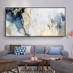 Mintura Handmade Abstract Gold Oil Paintings On Canvas Wall Art Decoration Modern Picture For Home Decor Rolled Frameless Unstretched Painting