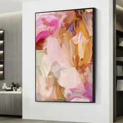 Mintura Handmade Colours Oil Paintings On Canvas Wall Art Decoration Large Modern Abstract Pictures For Home Decor Rolled Frameless Unstretched Painting