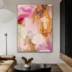 Mintura Handmade Colours Oil Paintings On Canvas Wall Art Decoration Large Modern Abstract Pictures For Home Decor Rolled Frameless Unstretched Painting