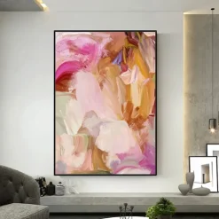 Mintura Handmade Colours Oil Paintings On Canvas Wall Art Decoration Large Modern Abstract Pictures For Home Decor Rolled Frameless Unstretched Painting