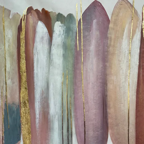 Mintura Handmade Golden Oil Paintings On Canvas Wall Art Decoration Modern Abstract Picture For Home Decor Rolled Frameless Unstretched Painting