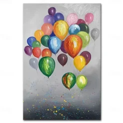 Mintura Handmade Hot Air Balloon Oil Paintings On Canvas Wall Art Decoration Modern Abstract Picture For Home Decor Rolled Frameless Unstretched Painting