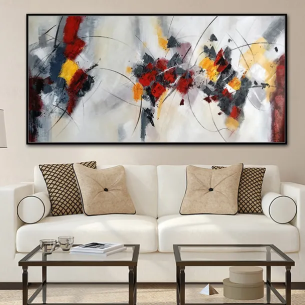 Mintura Handmade Oil Painting On Canvas Wall Art Decoration Modern Abstract Picture For Home Decor Rolled Frameless Unstretched Painting