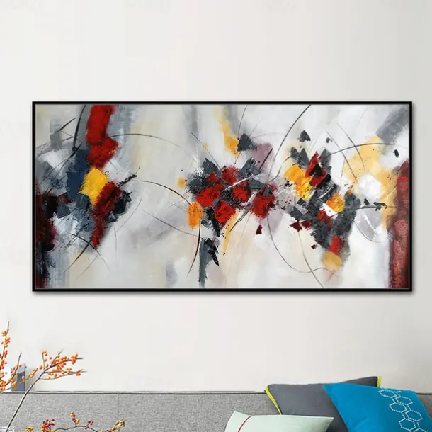 Mintura Handmade Oil Painting On Canvas Wall Art Decoration Modern Abstract Picture For Home Decor Rolled Frameless Unstretched Painting