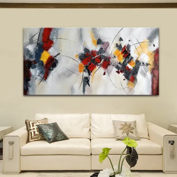 Mintura Handmade Oil Painting On Canvas Wall Art Decoration Modern Abstract Picture For Home Decor Rolled Frameless Unstretched Painting