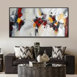 Mintura Handmade Oil Painting On Canvas Wall Art Decoration Modern Abstract Picture For Home Decor Rolled Frameless Unstretched Painting