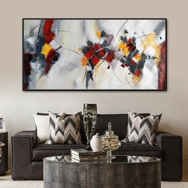 Mintura Handmade Oil Painting On Canvas Wall Art Decoration Modern Abstract Picture For Home Decor Rolled Frameless Unstretched Painting