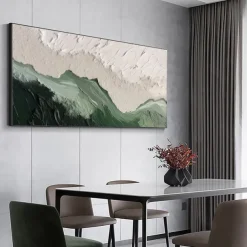 Mintura Handmade Sea Wave Oil Paintings On Canvas Wall Art Decoration Modern Abstract Beach Scenery Picture For Home Decor Rolled Frameless Unstretched Painting