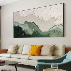 Mintura Handmade Sea Wave Oil Paintings On Canvas Wall Art Decoration Modern Abstract Beach Scenery Picture For Home Decor Rolled Frameless Unstretched Painting