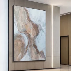 Mintura Handmade Texture Gold Abstract Oil Paintings On Canvas Wall Art Decoration Modern Picture For Home Decor Rolled Frameless Unstretched Painting