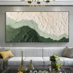 Mintura Handmade Texture Sea Wave Oil Paintings On Canvas Wall Art Decoration Modern Abstract Beach Scenery Picture For Home Decor Rolled Frameless Unstretched Painting