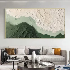 Mintura Handmade Texture Sea Wave Oil Paintings On Canvas Wall Art Decoration Modern Abstract Beach Scenery Picture For Home Decor Rolled Frameless Unstretched Painting