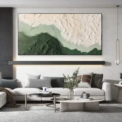 Mintura Handmade Texture Sea Wave Oil Paintings On Canvas Wall Art Decoration Modern Abstract Beach Scenery Picture For Home Decor Rolled Frameless Unstretched Painting