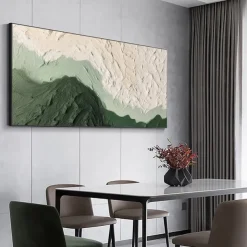 Mintura Handmade Texture Sea Wave Oil Paintings On Canvas Wall Art Decoration Modern Abstract Beach Scenery Picture For Home Decor Rolled Frameless Unstretched Painting