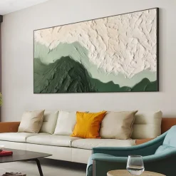 Mintura Handmade Texture Sea Wave Oil Paintings On Canvas Wall Art Decoration Modern Abstract Beach Scenery Picture For Home Decor Rolled Frameless Unstretched Painting