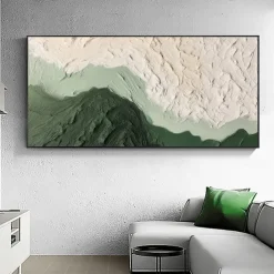 Mintura Handmade Texture Sea Wave Oil Paintings On Canvas Wall Art Decoration Modern Abstract Beach Scenery Picture For Home Decor Rolled Frameless Unstretched Painting