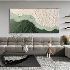 Mintura Handmade Texture Sea Wave Oil Paintings On Canvas Wall Art Decoration Modern Abstract Beach Scenery Picture For Home Decor Rolled Frameless Unstretched Painting