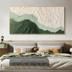 Mintura Handmade Texture Sea Wave Oil Paintings On Canvas Wall Art Decoration Modern Abstract Beach Scenery Picture For Home Decor Rolled Frameless Unstretched Painting