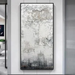 Mintura Handmade Thick Texture Oil Paintings On Canvas Wall Art Decoration Modern Abstract Pictures For Home Decor Rolled Frameless Unstretched Painting