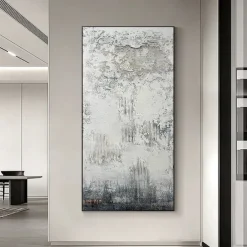 Mintura Handmade Thick Texture Oil Paintings On Canvas Wall Art Decoration Modern Abstract Pictures For Home Decor Rolled Frameless Unstretched Painting