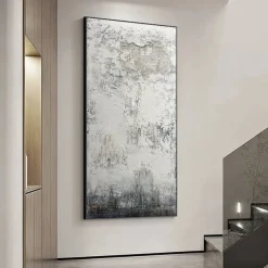 Mintura Handmade Thick Texture Oil Paintings On Canvas Wall Art Decoration Modern Abstract Pictures For Home Decor Rolled Frameless Unstretched Painting
