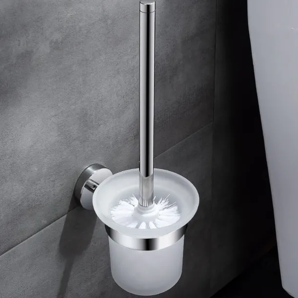 Mirror Polished Silver Toilet Brush Holder Matt Black Rustproof SUS304 Stainless Steel Bathroom Accessories High Quality