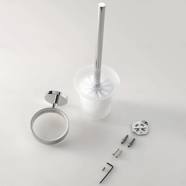 Mirror Polished Silver Toilet Brush Holder Matt Black Rustproof SUS304 Stainless Steel Bathroom Accessories High Quality