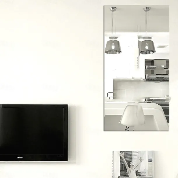 Mirror Sticker for Walls Self Adhesive Mirror Contact Paper Peel and Stick Vinyl Mirror Wallpaper Stickers for DIY Home Decor Bedroom Door Cabinets Craft Countertops Dresser