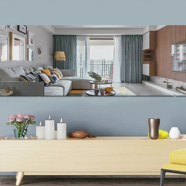 Mirror Sticker for Walls Self Adhesive Mirror Contact Paper Peel and Stick Vinyl Mirror Wallpaper Stickers for DIY Home Decor Bedroom Door Cabinets Craft Countertops Dresser