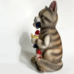 Mischievous Cat Garden Gnome Statue Figurine - Best Art Dcor for Indoor Outdoor Home Or Office Statue for Patio Lawn Yard Decoration Housewarming Garden Gift