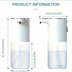 380mL Capacity Automatic Soap Dispenser - Touchless USB Rechargeable and Motion-Sensing Technology