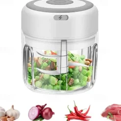100/250mL Mini Portable Electric Garlic Chopper USB Charging Ginger Masher Machine Sturdy Durable Chili Vegetable Crusher Kitchen Tools Kitchen Accessories